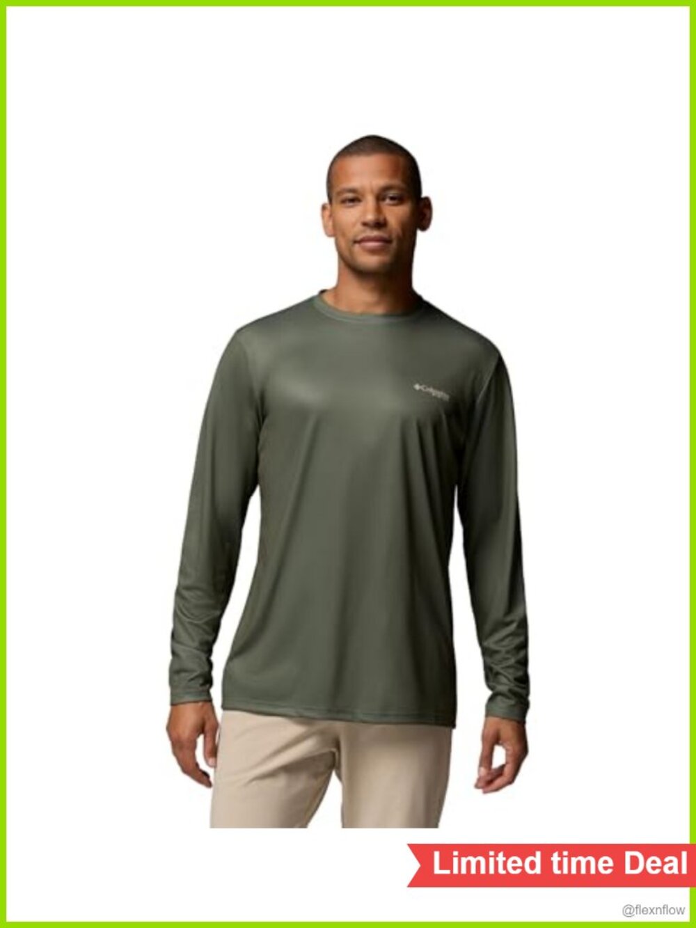 Men's PFG Fish Flag Long Sleeve Rash Guard Shirt